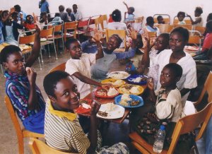 The orphans at lunch