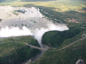 Aerial view of Victoria Falls